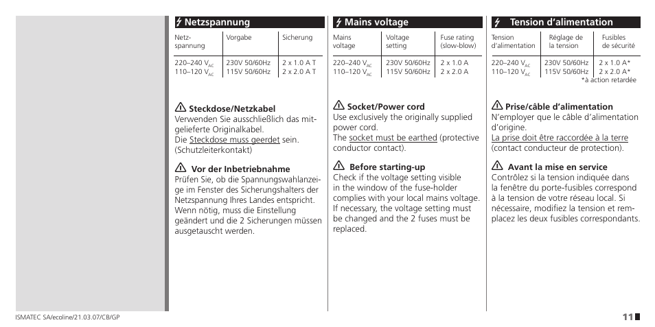 IDEX Health & Science Ecoline User Manual | Page 11 / 36