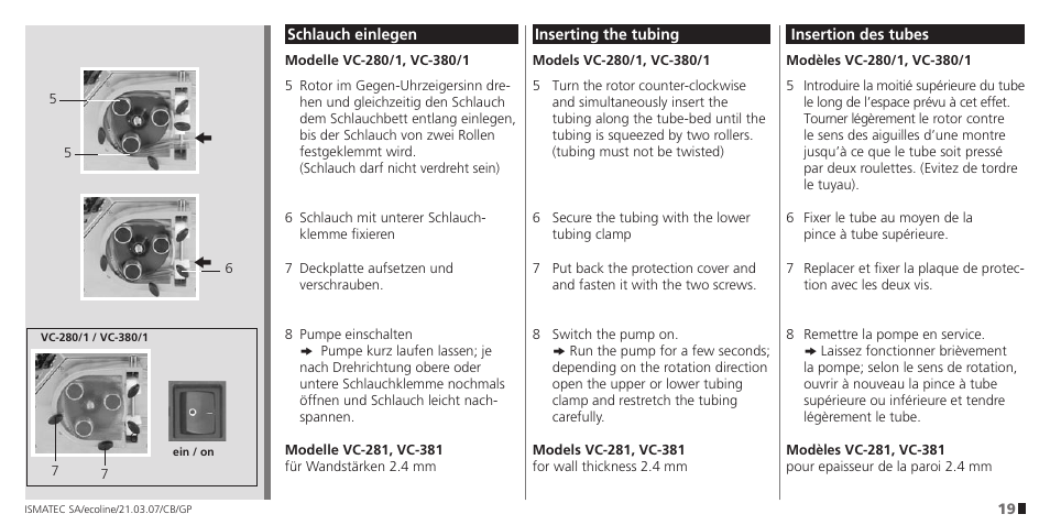 IDEX Health & Science Ecoline User Manual | Page 19 / 36