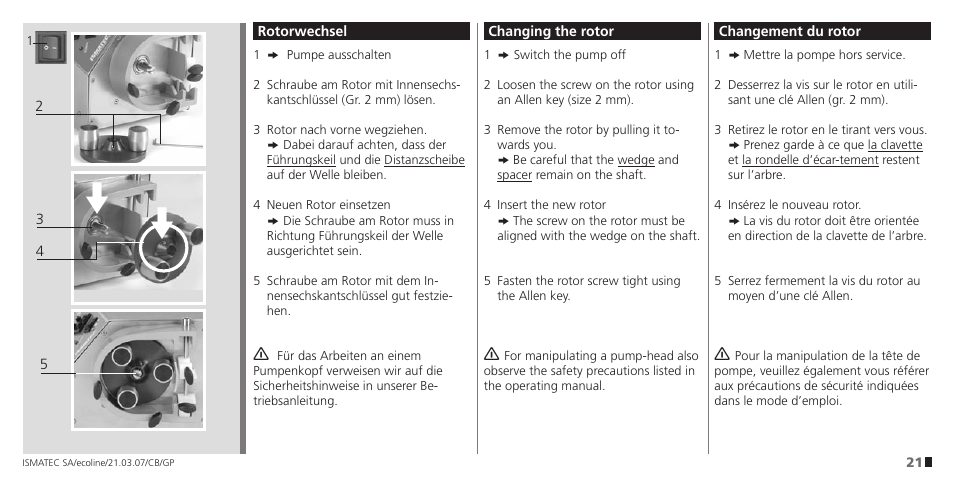 IDEX Health & Science Ecoline User Manual | Page 21 / 36