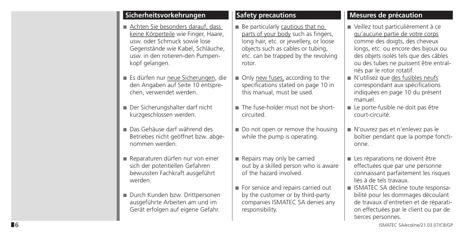 IDEX Health & Science Ecoline User Manual | Page 6 / 36