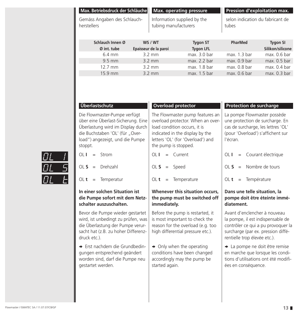 IDEX Health & Science Flowmaster – version with Timer Function User Manual | Page 13 / 36