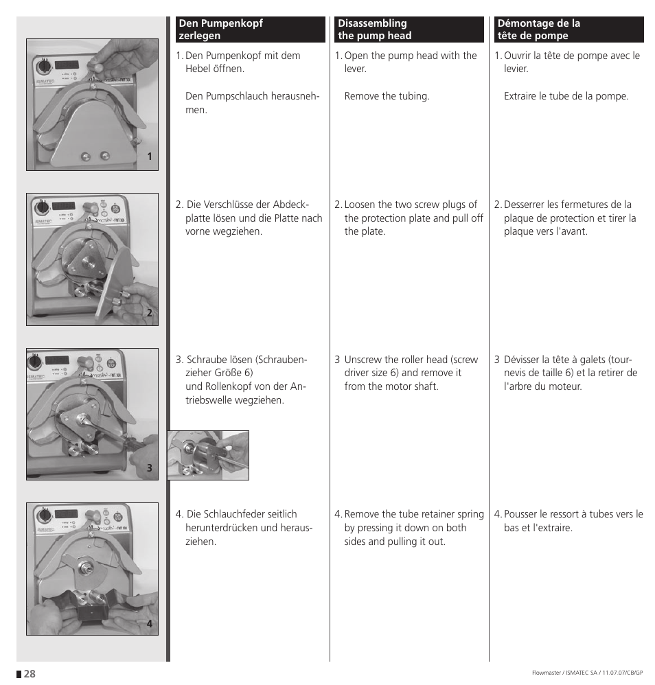 IDEX Health & Science Flowmaster – version with Timer Function User Manual | Page 28 / 36