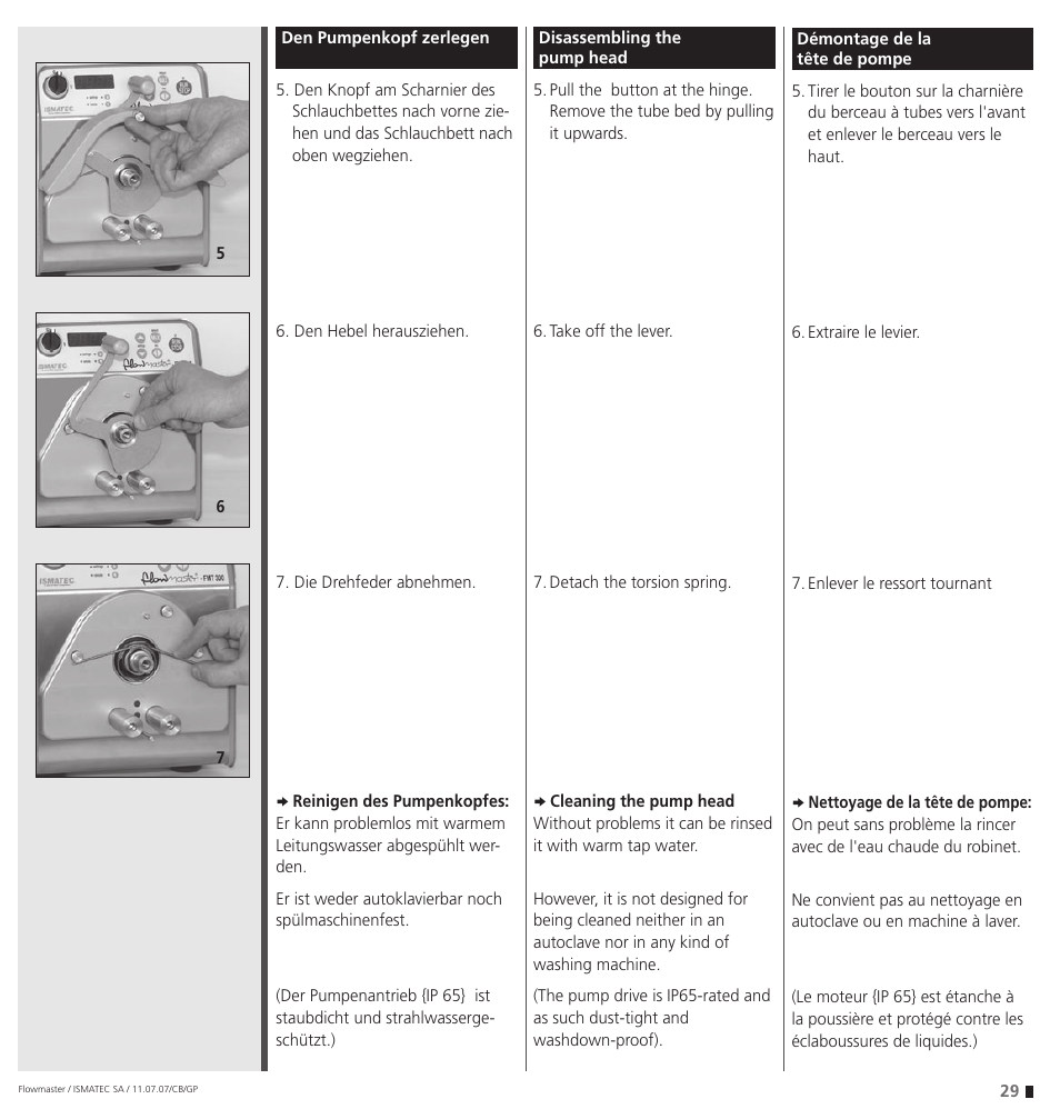 IDEX Health & Science Flowmaster – version with Timer Function User Manual | Page 29 / 36
