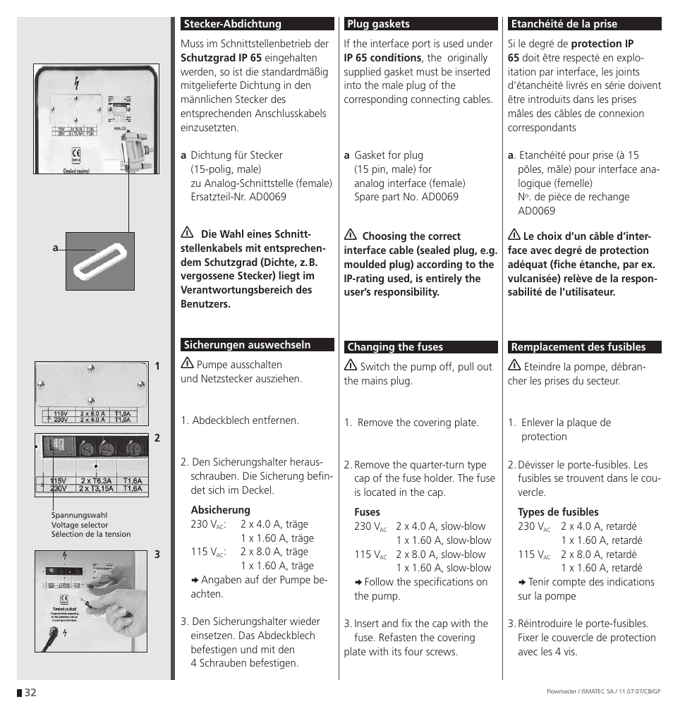 IDEX Health & Science Flowmaster – version with Timer Function User Manual | Page 32 / 36