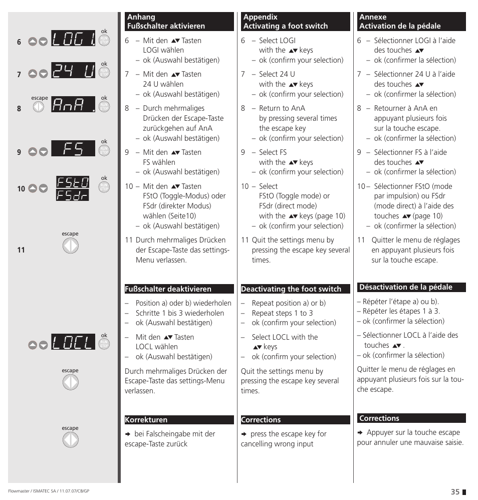 IDEX Health & Science Flowmaster – version with Timer Function User Manual | Page 35 / 36