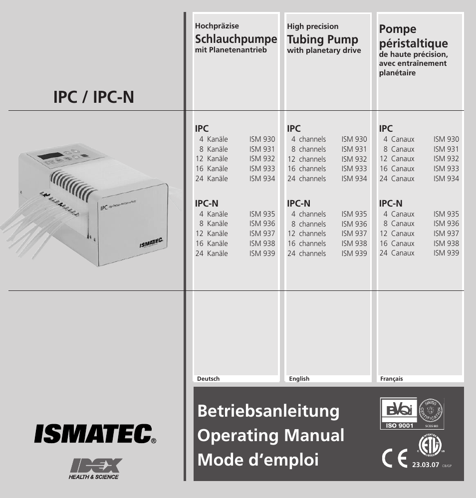 IDEX Health & Science IPC User Manual | 48 pages