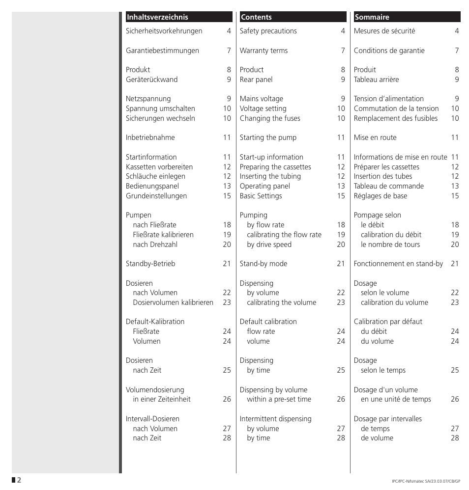 IDEX Health & Science IPC User Manual | Page 2 / 48