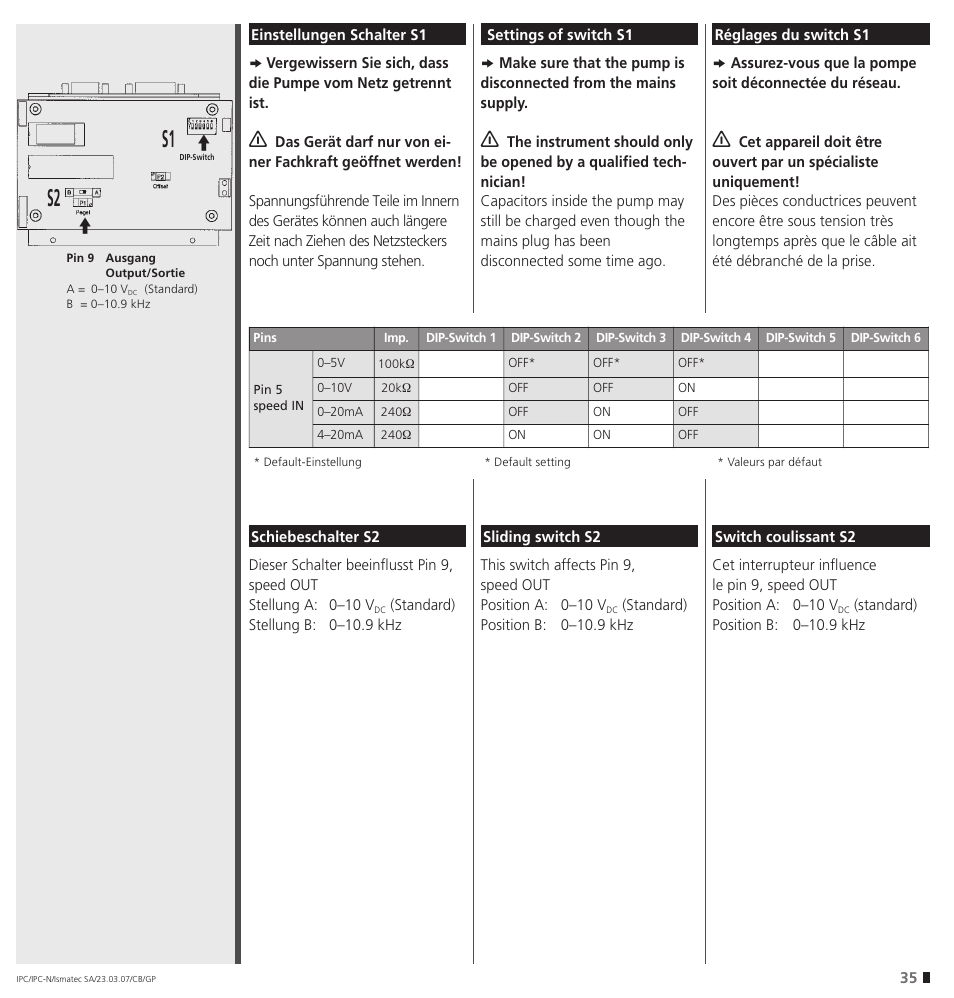 S2 s1 | IDEX Health & Science IPC User Manual | Page 35 / 48