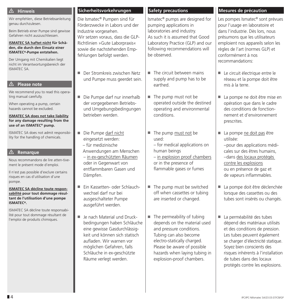 IDEX Health & Science IPC User Manual | Page 4 / 48