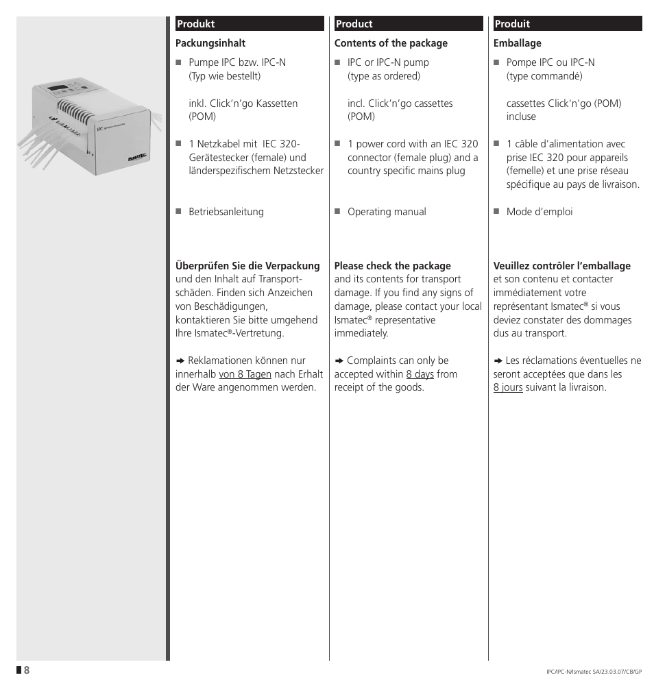 IDEX Health & Science IPC User Manual | Page 8 / 48