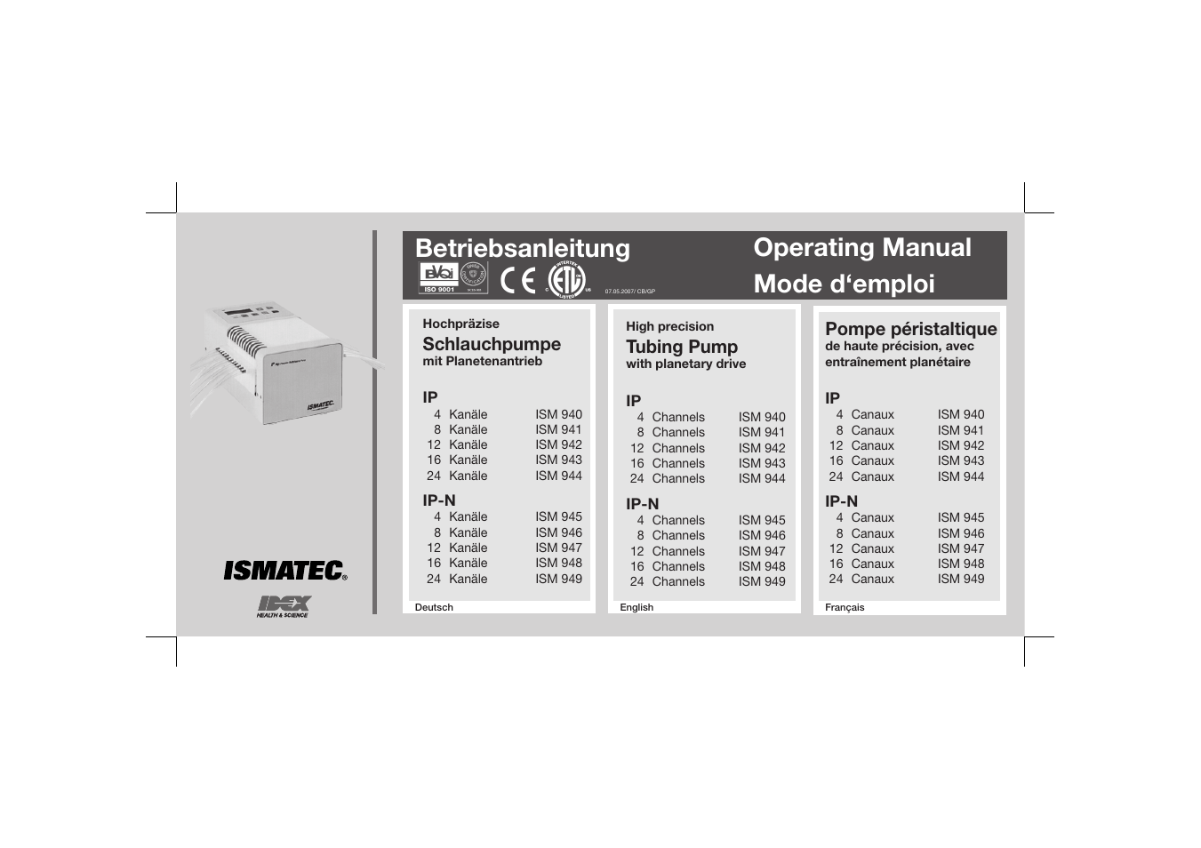 IDEX Health & Science IP User Manual | 40 pages