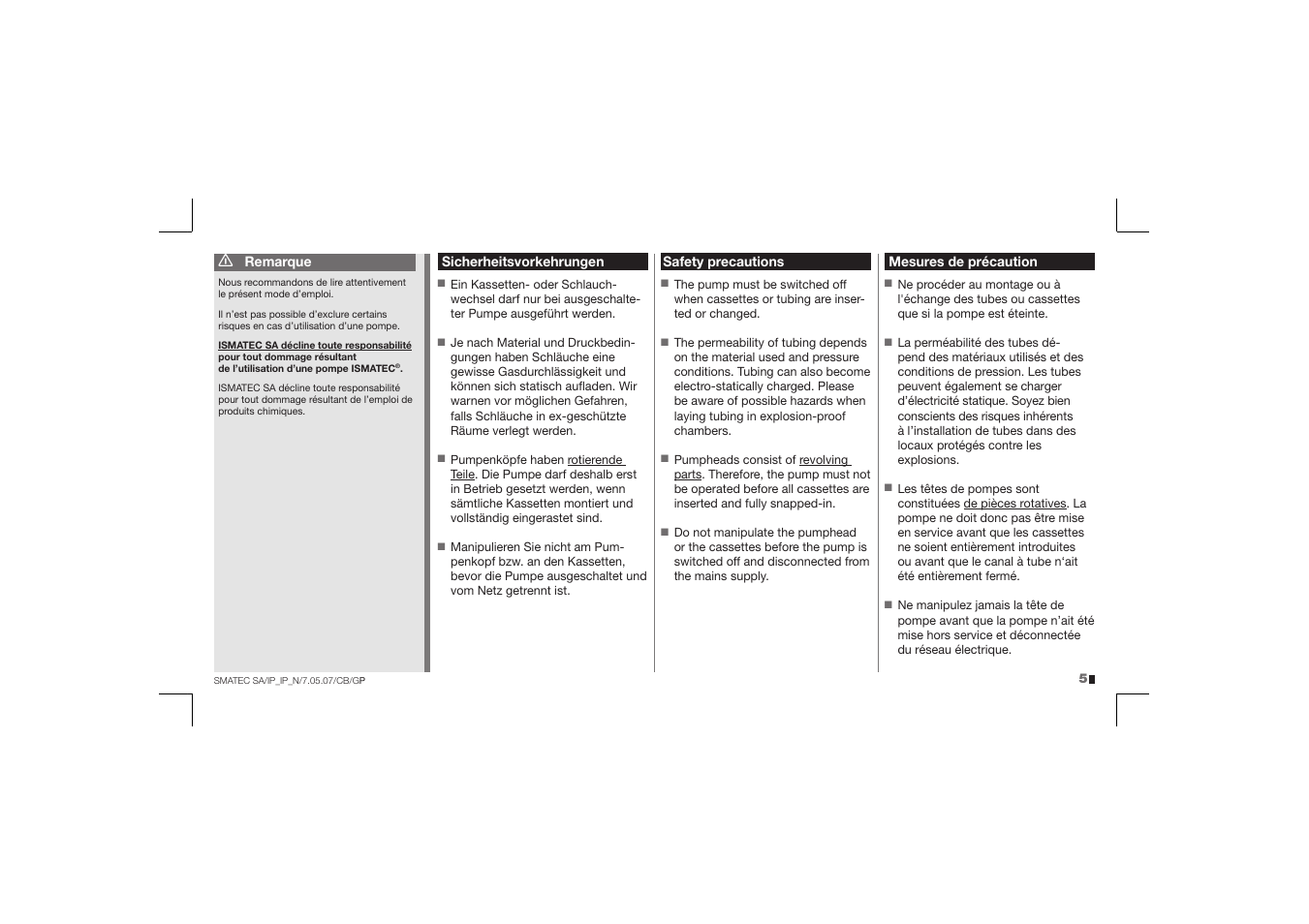 IDEX Health & Science IP User Manual | Page 5 / 40