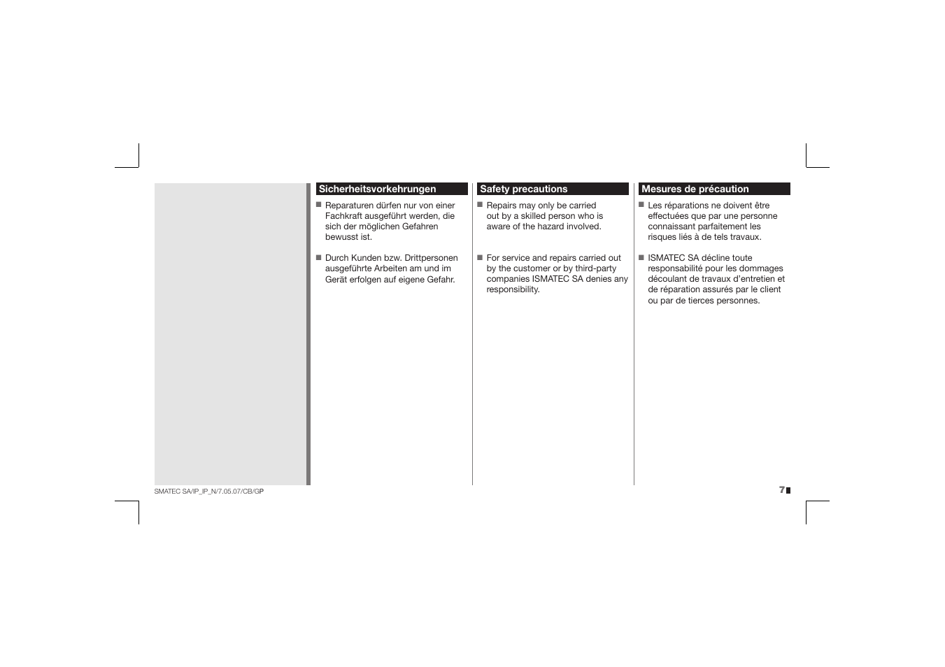 IDEX Health & Science IP User Manual | Page 7 / 40