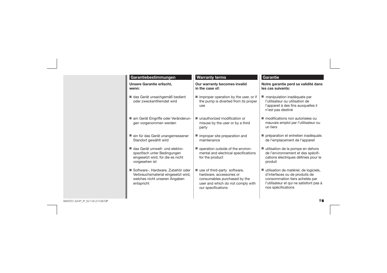 IDEX Health & Science IP User Manual | Page 9 / 40