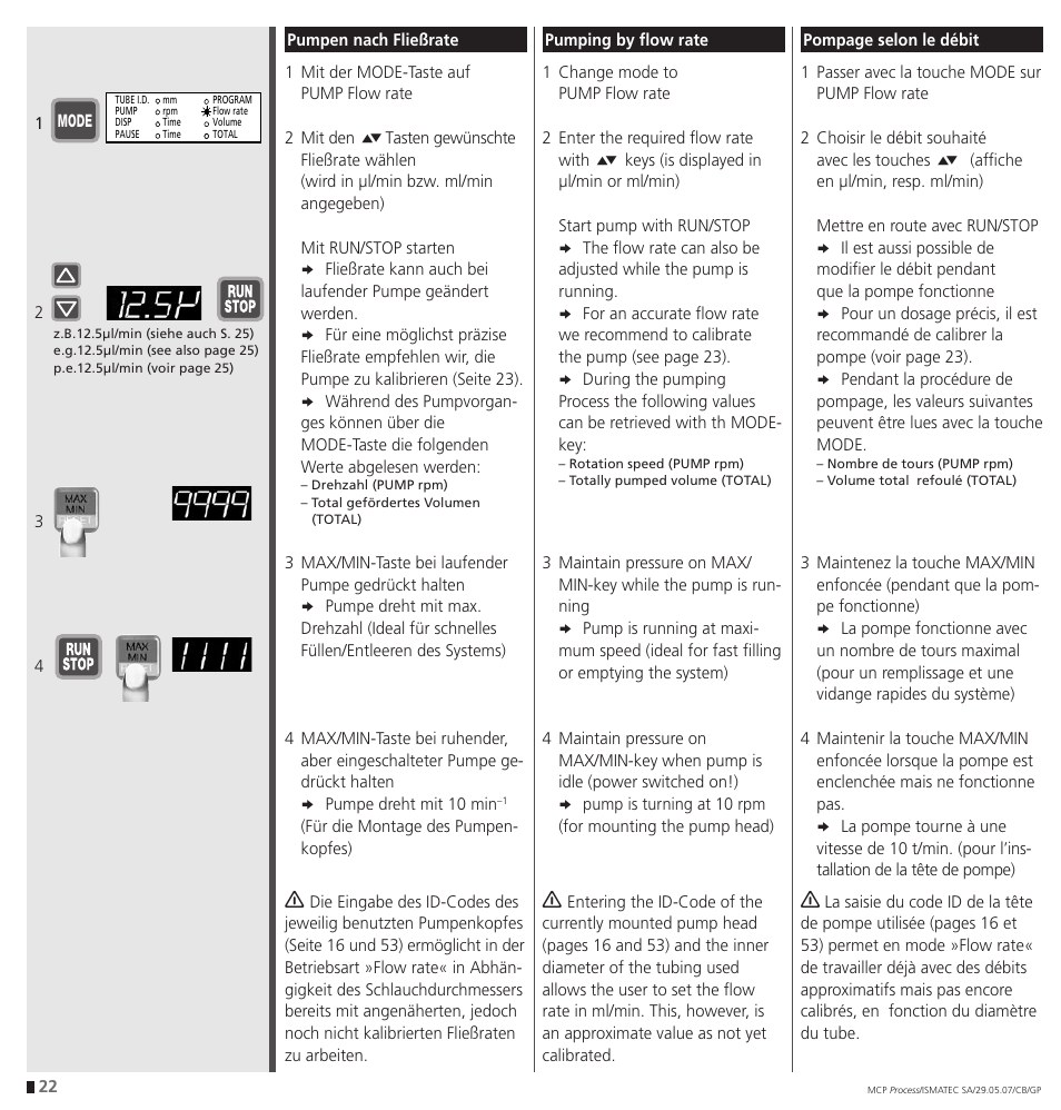 IDEX Health & Science MCP Process – version with Settings Menu User Manual | Page 22 / 64