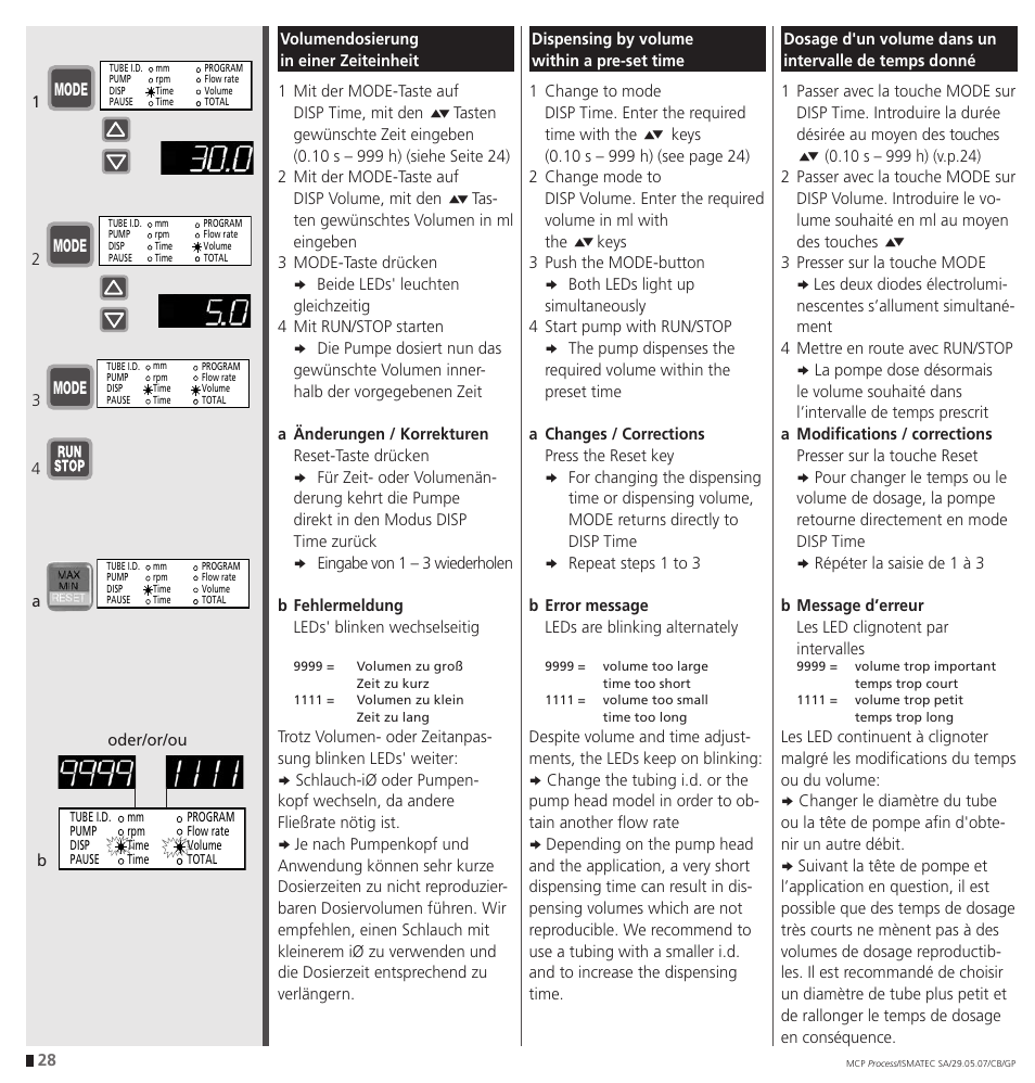 IDEX Health & Science MCP Process – version with Settings Menu User Manual | Page 28 / 64