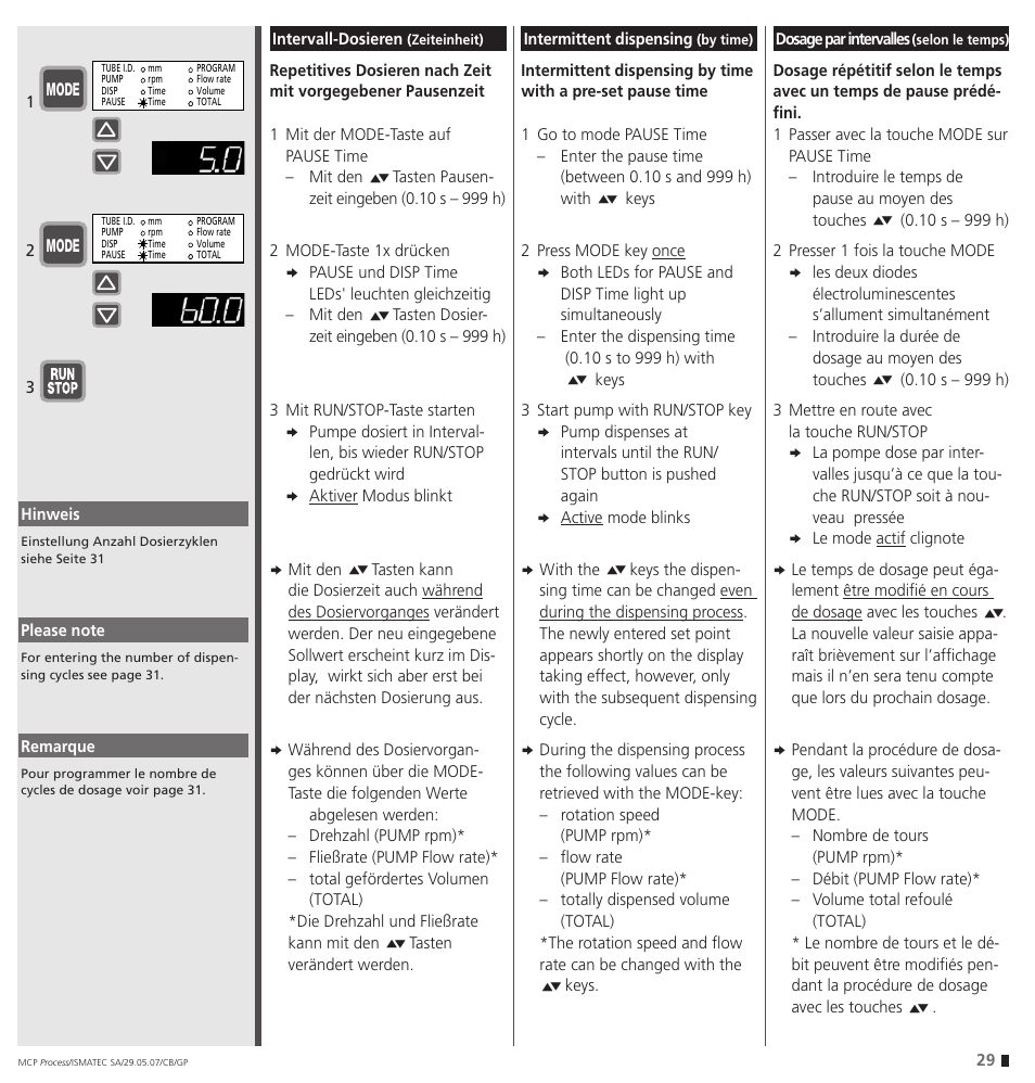 IDEX Health & Science MCP Process – version with Settings Menu User Manual | Page 29 / 64