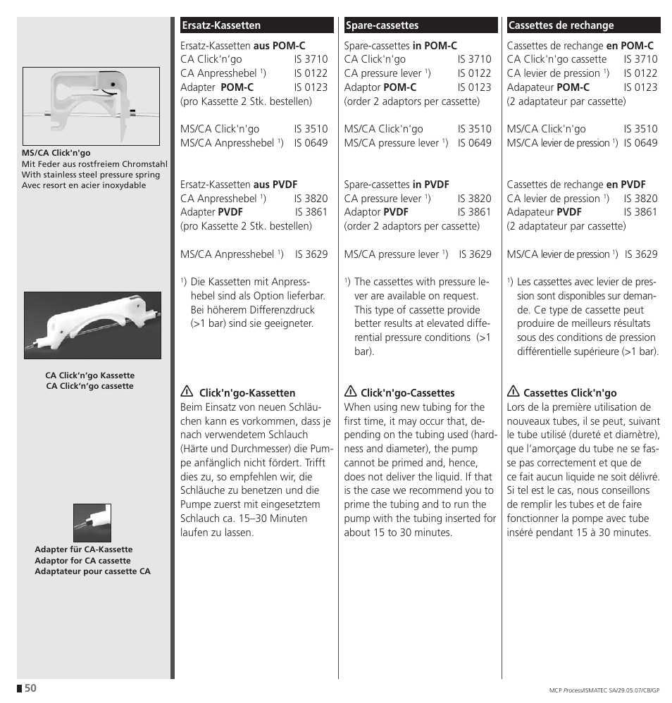 IDEX Health & Science MCP Process – version with Settings Menu User Manual | Page 50 / 64