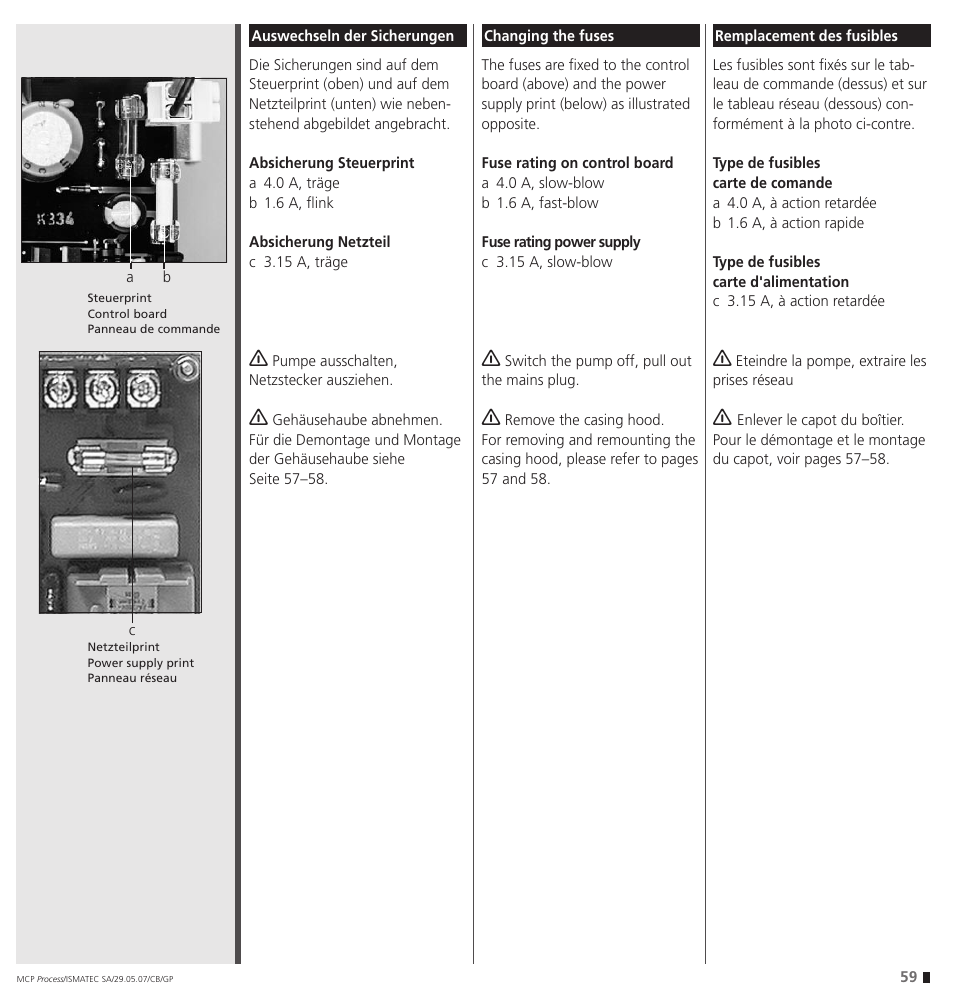 IDEX Health & Science MCP Process – version with Settings Menu User Manual | Page 59 / 64