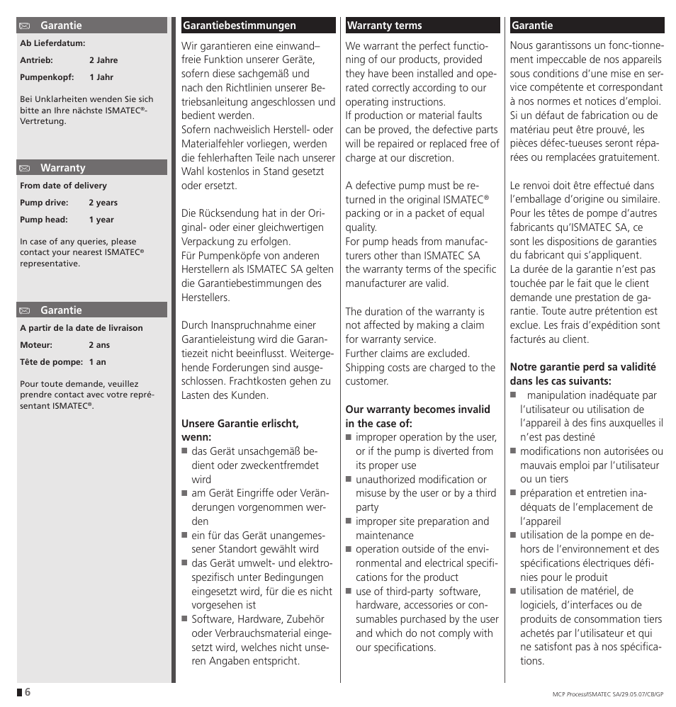 IDEX Health & Science MCP Process – version with Settings Menu User Manual | Page 6 / 64