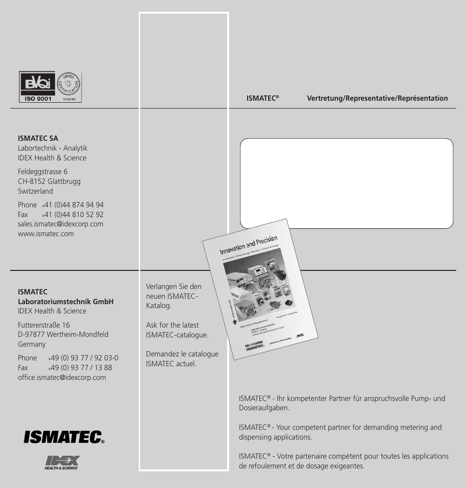 IDEX Health & Science MCP Process – version with Settings Menu User Manual | Page 64 / 64