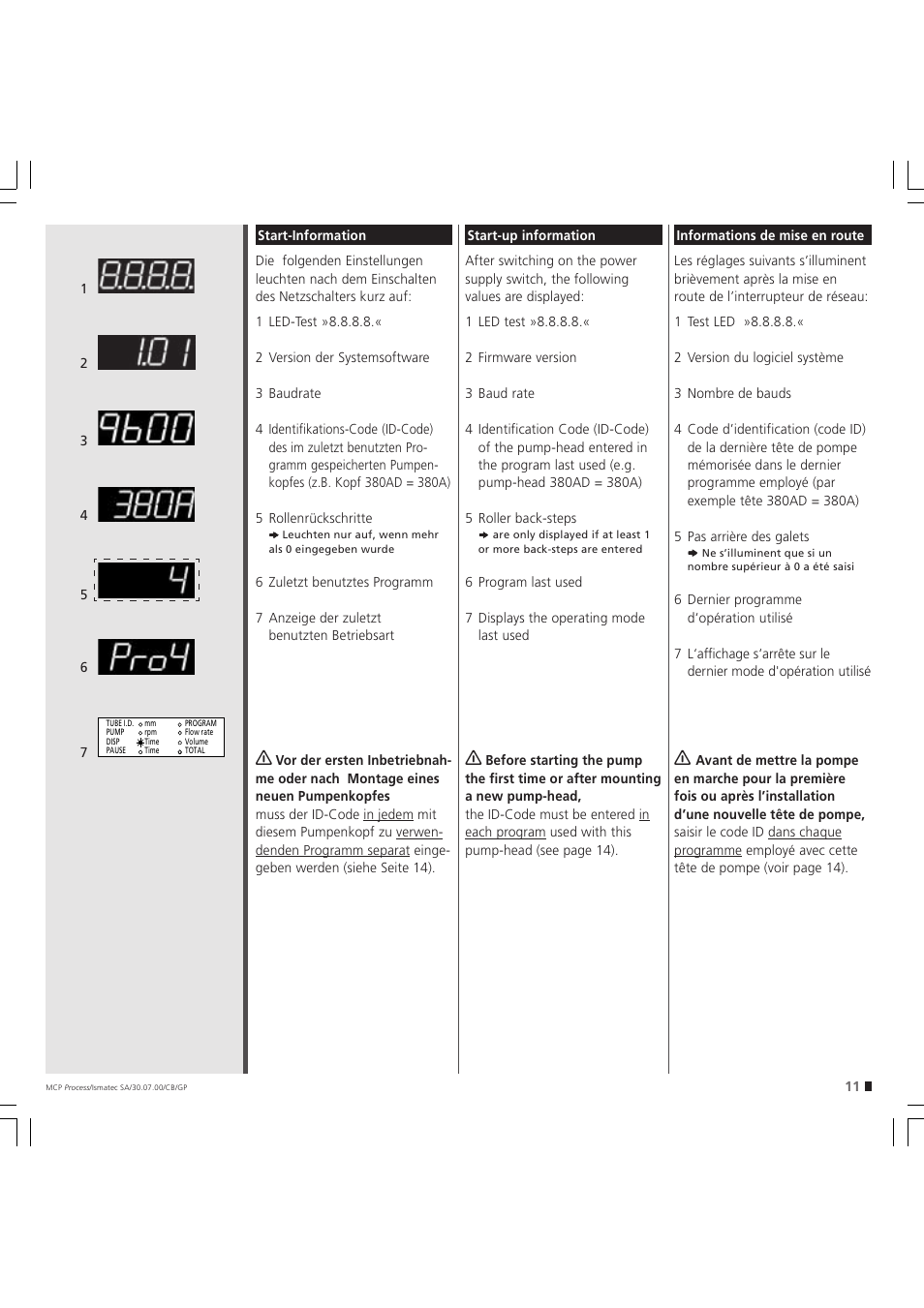 IDEX Health & Science MCP Process – version without Settings Menu User Manual | Page 11 / 56