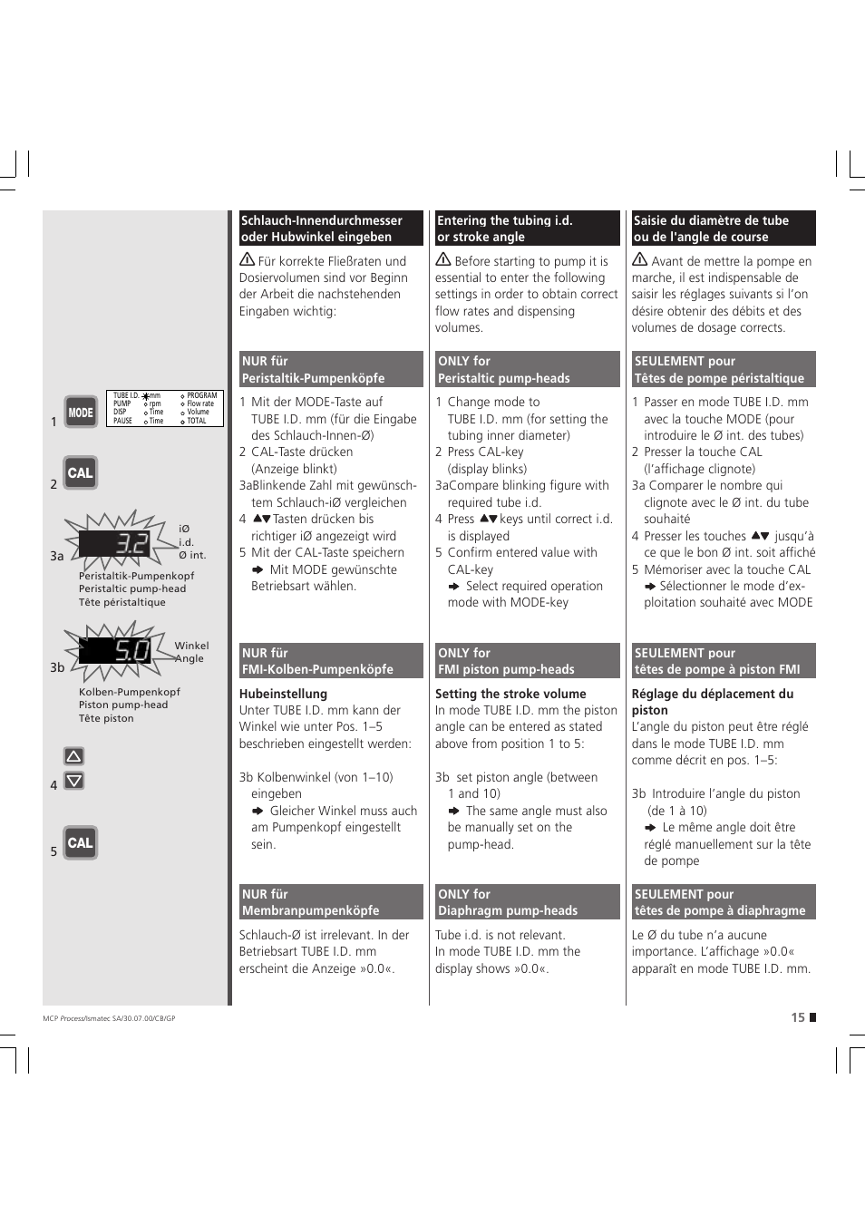 IDEX Health & Science MCP Process – version without Settings Menu User Manual | Page 15 / 56