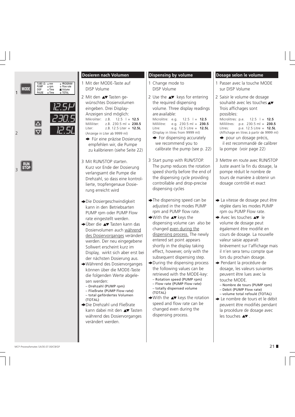 IDEX Health & Science MCP Process – version without Settings Menu User Manual | Page 21 / 56