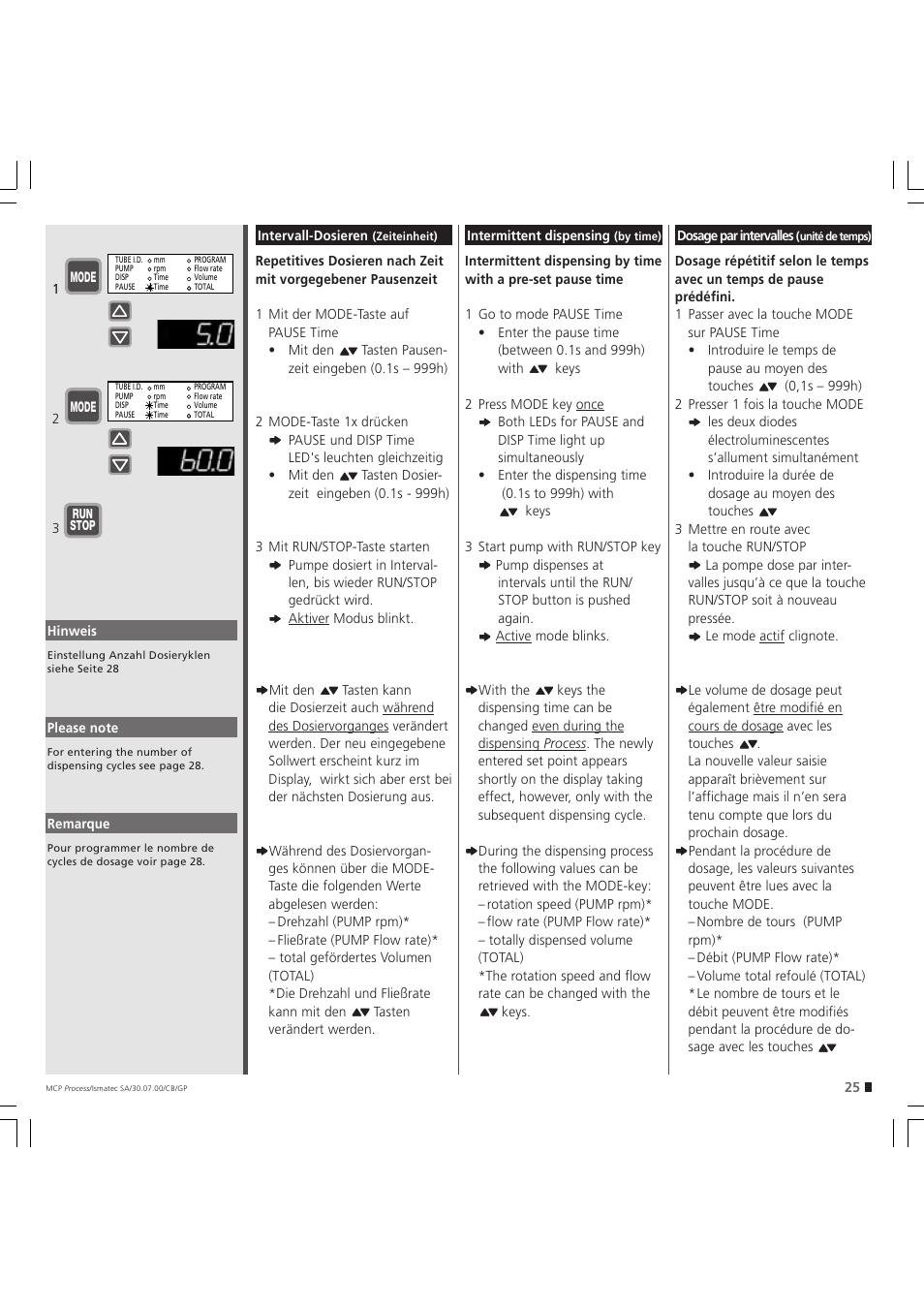 IDEX Health & Science MCP Process – version without Settings Menu User Manual | Page 25 / 56