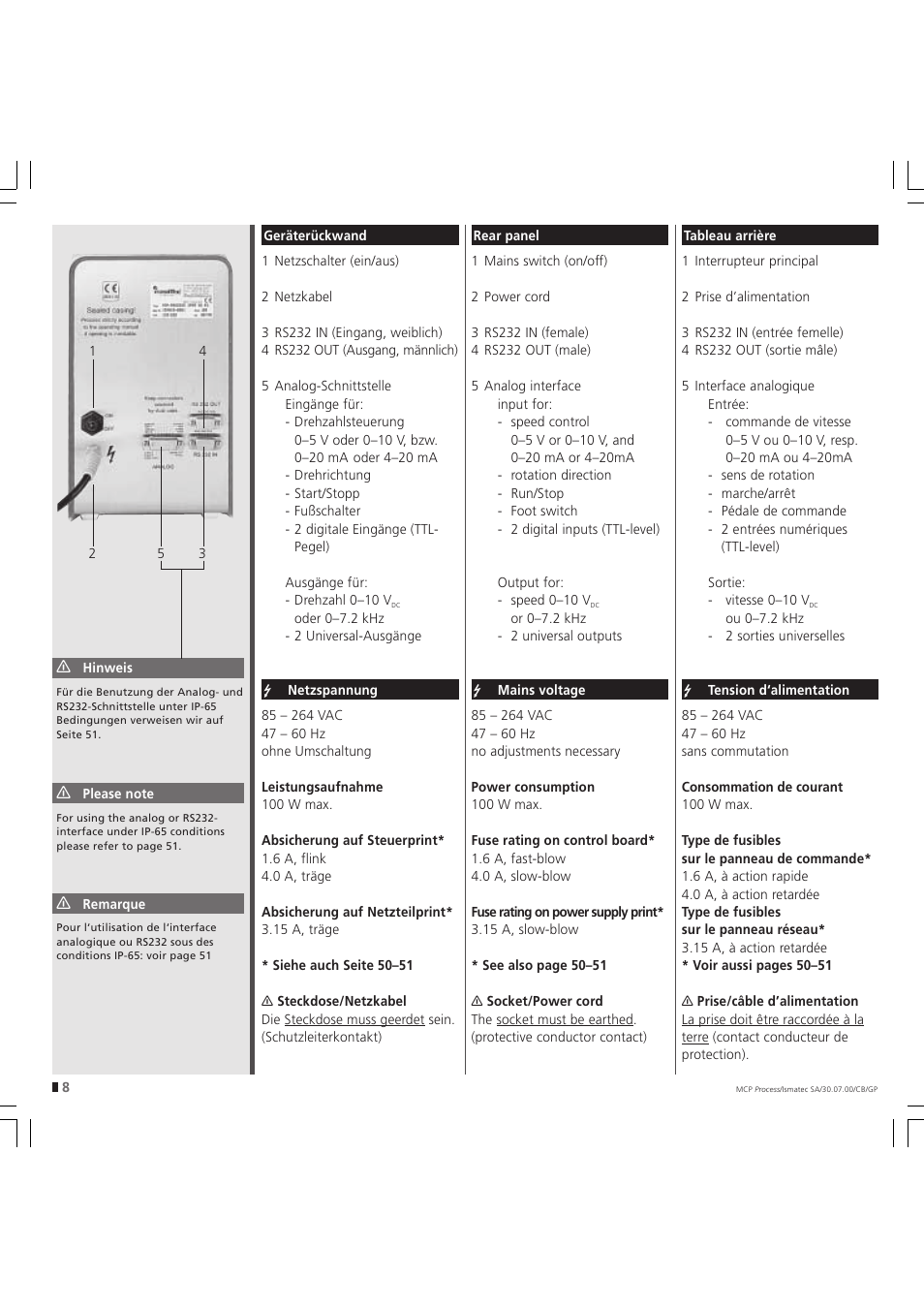 IDEX Health & Science MCP Process – version without Settings Menu User Manual | Page 8 / 56