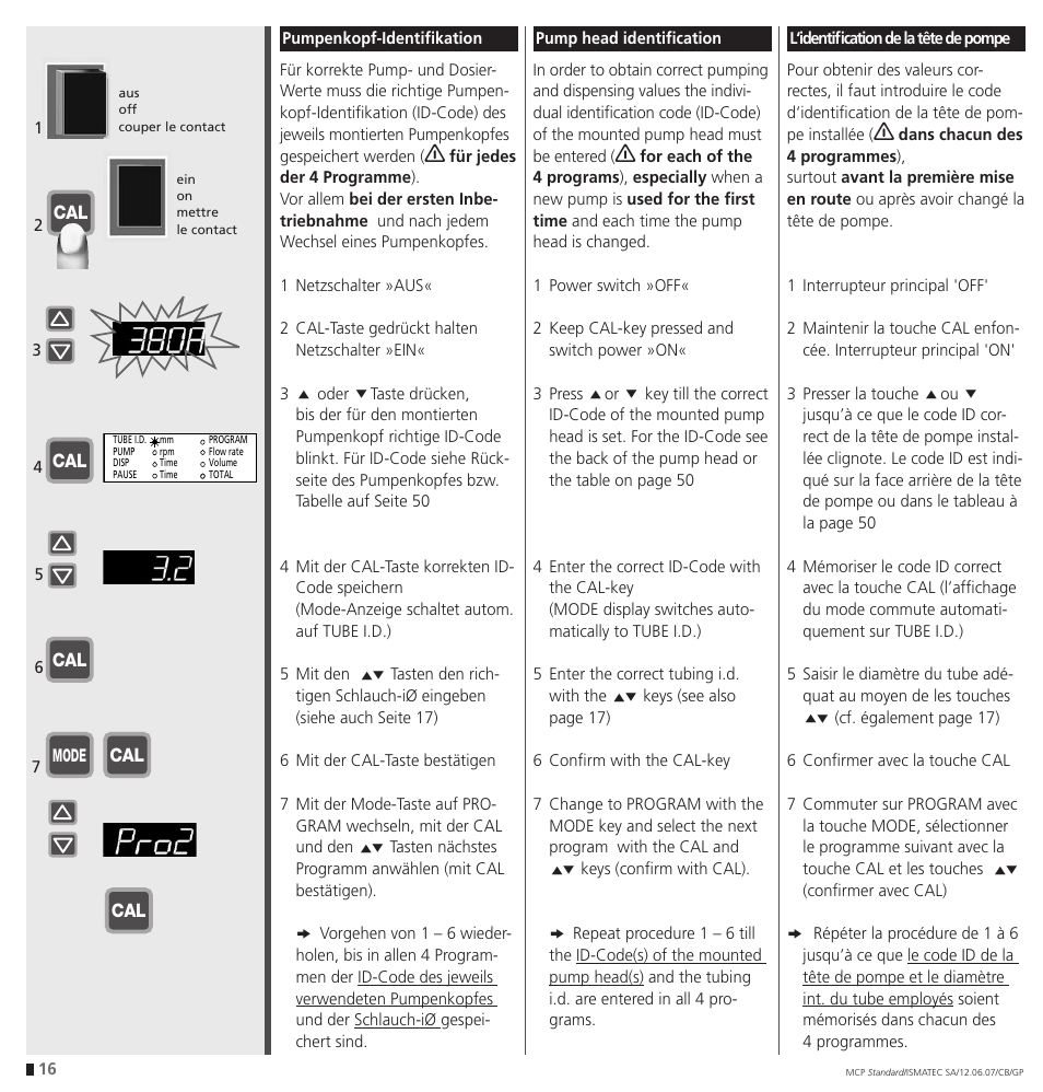 IDEX Health & Science MCP Standard User Manual | Page 16 / 56