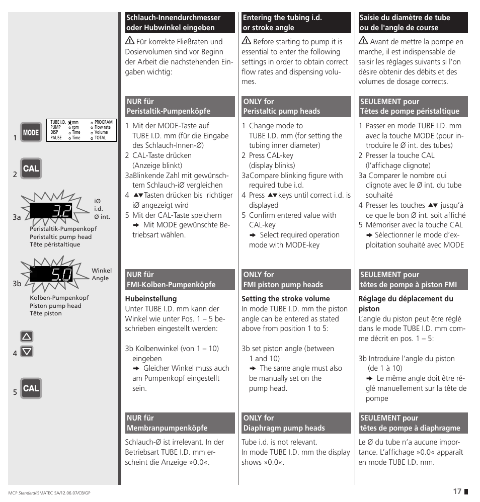 IDEX Health & Science MCP Standard User Manual | Page 17 / 56