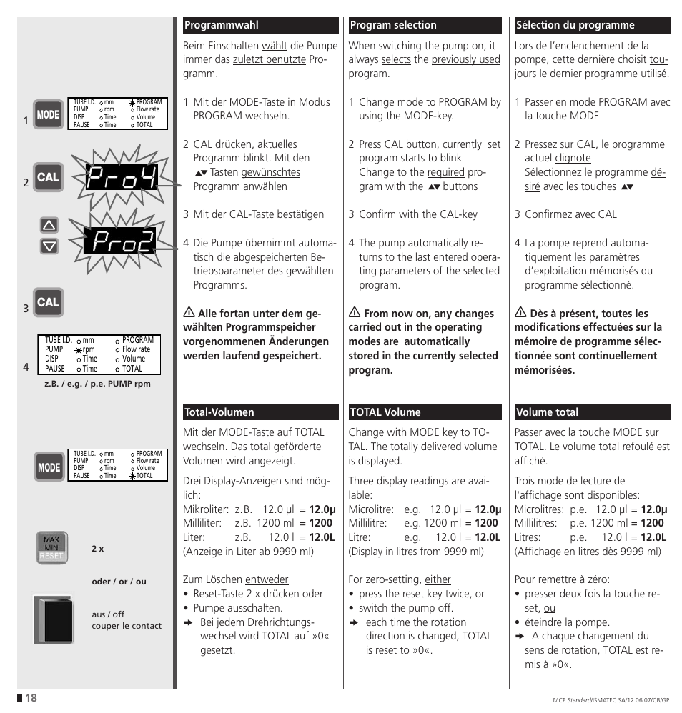 IDEX Health & Science MCP Standard User Manual | Page 18 / 56