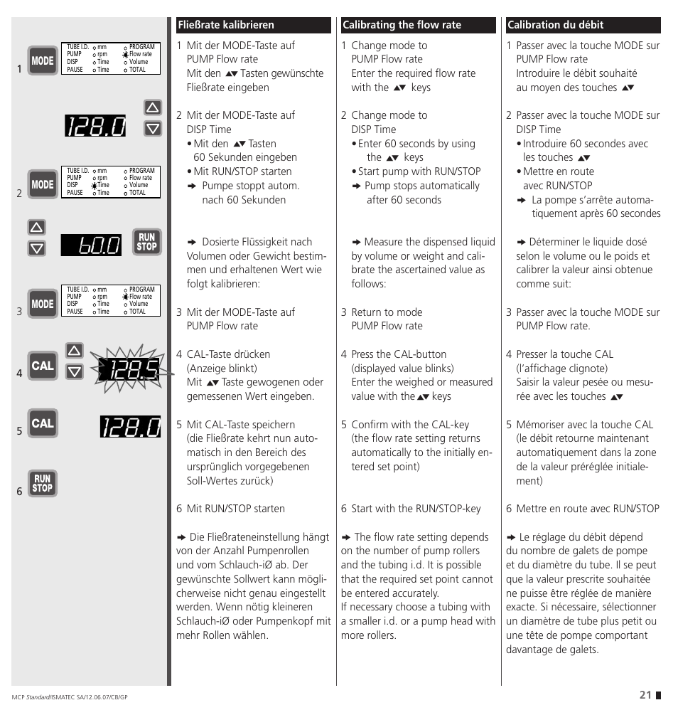 IDEX Health & Science MCP Standard User Manual | Page 21 / 56