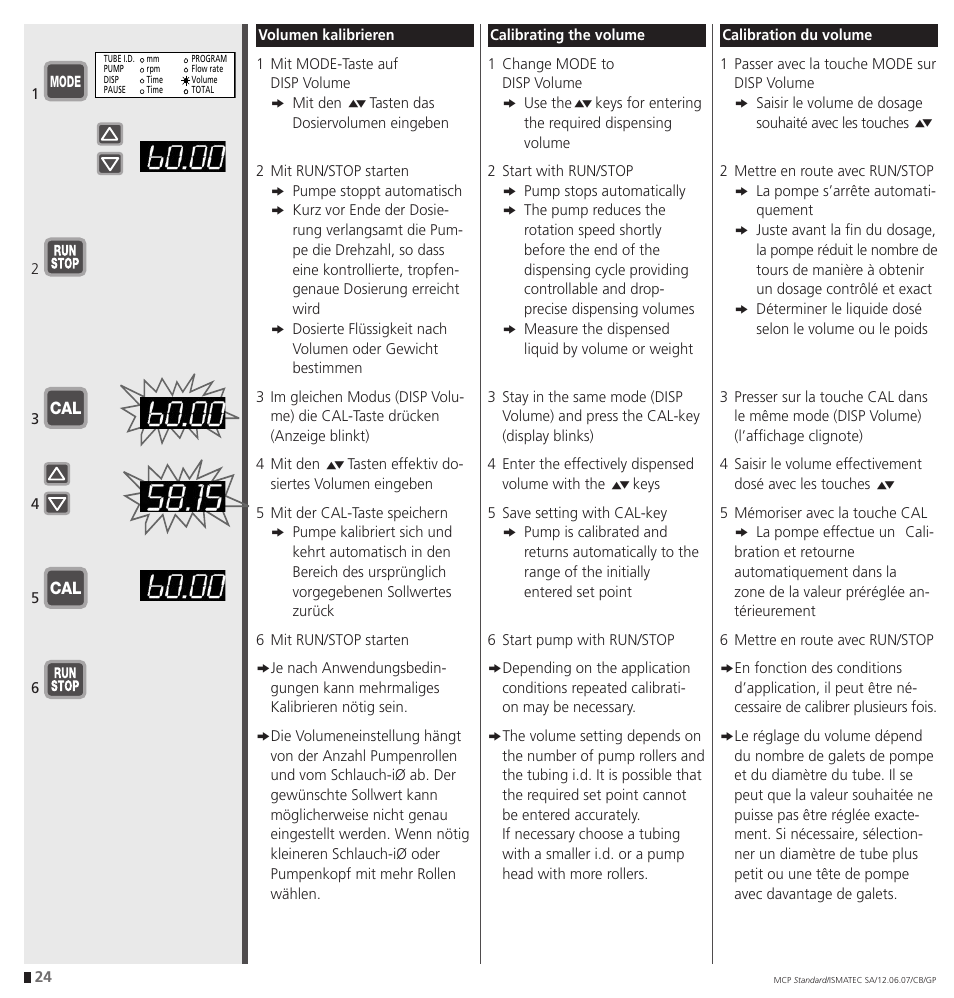 IDEX Health & Science MCP Standard User Manual | Page 24 / 56