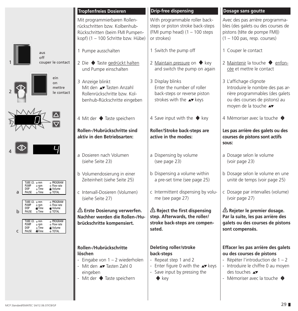 IDEX Health & Science MCP Standard User Manual | Page 29 / 56