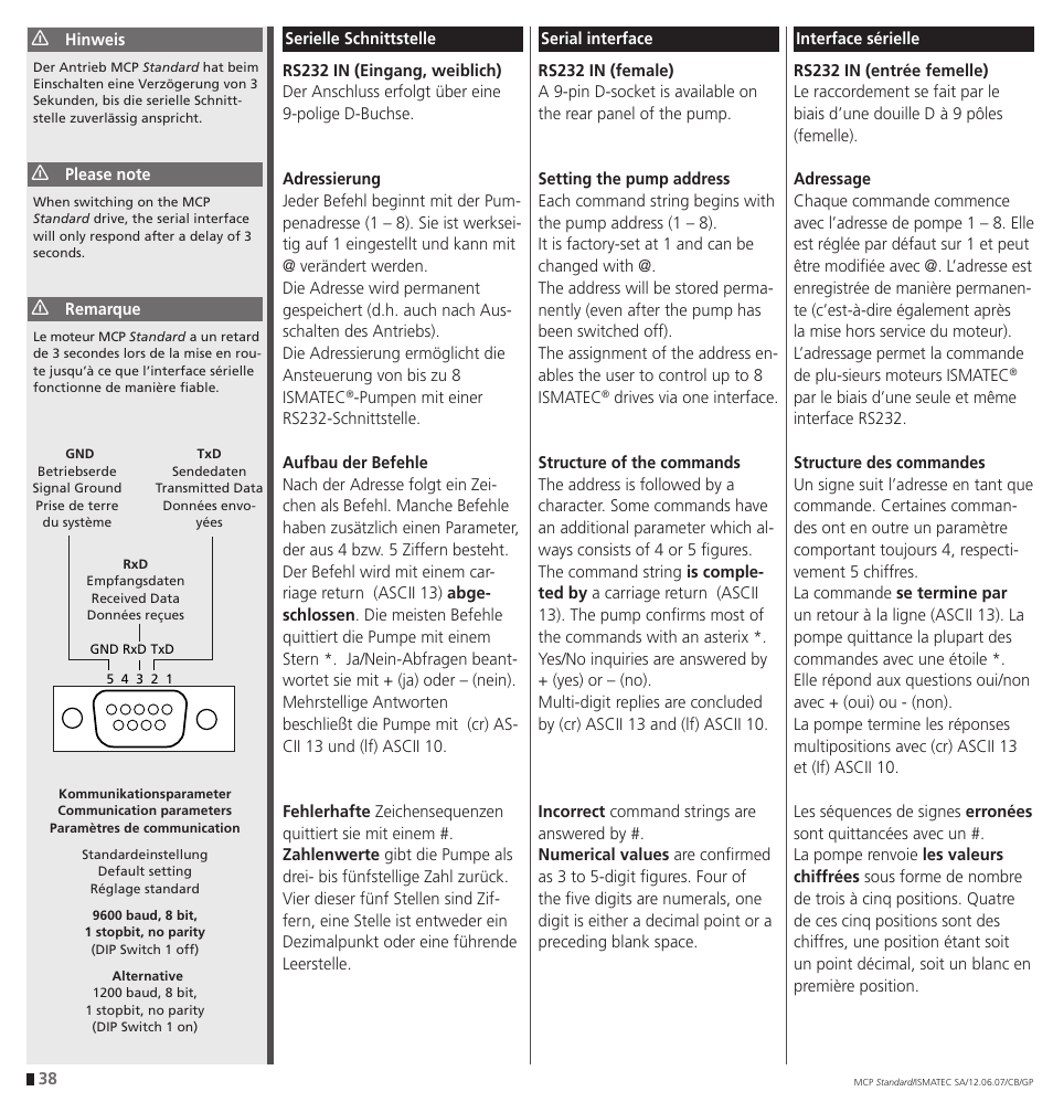 IDEX Health & Science MCP Standard User Manual | Page 38 / 56