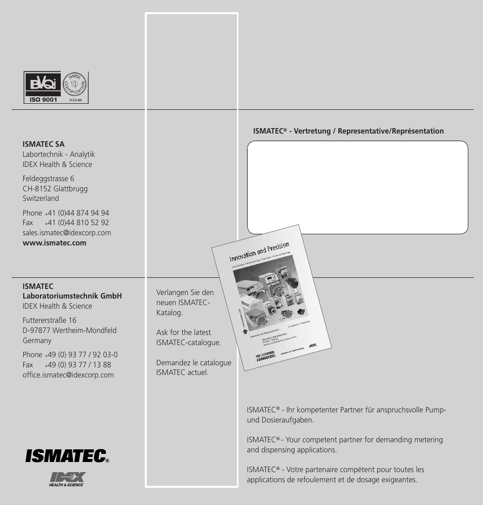 IDEX Health & Science MCP Standard User Manual | Page 56 / 56