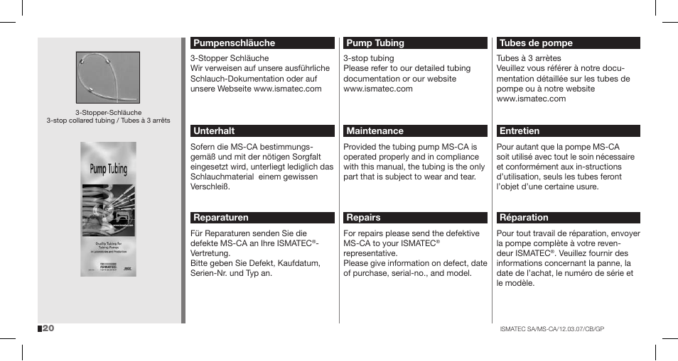 IDEX Health & Science MS-CA User Manual | Page 20 / 24