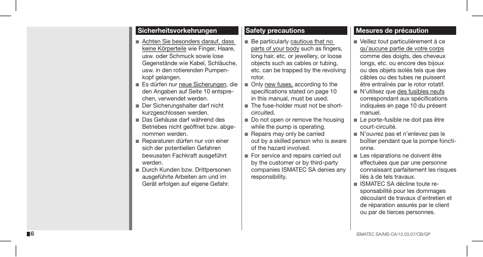 IDEX Health & Science MS-CA User Manual | Page 6 / 24