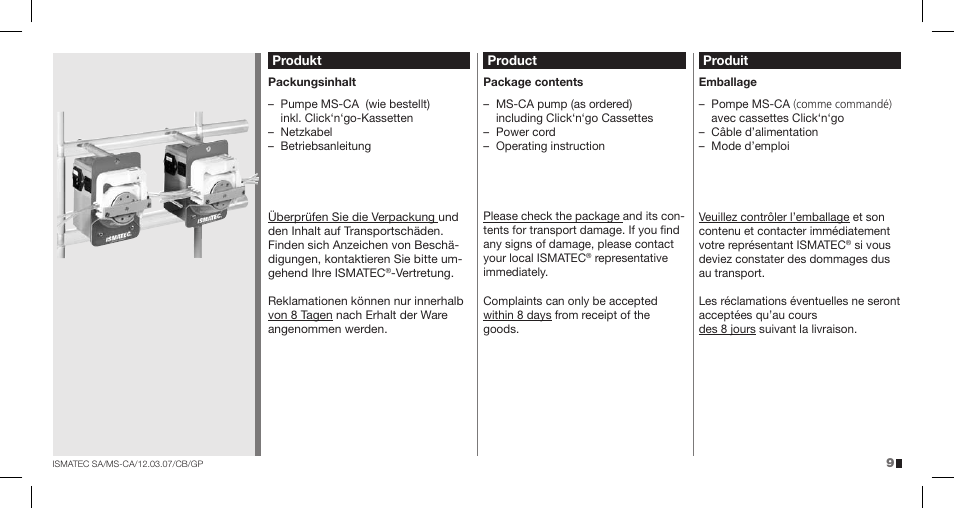IDEX Health & Science MS-CA User Manual | Page 9 / 24