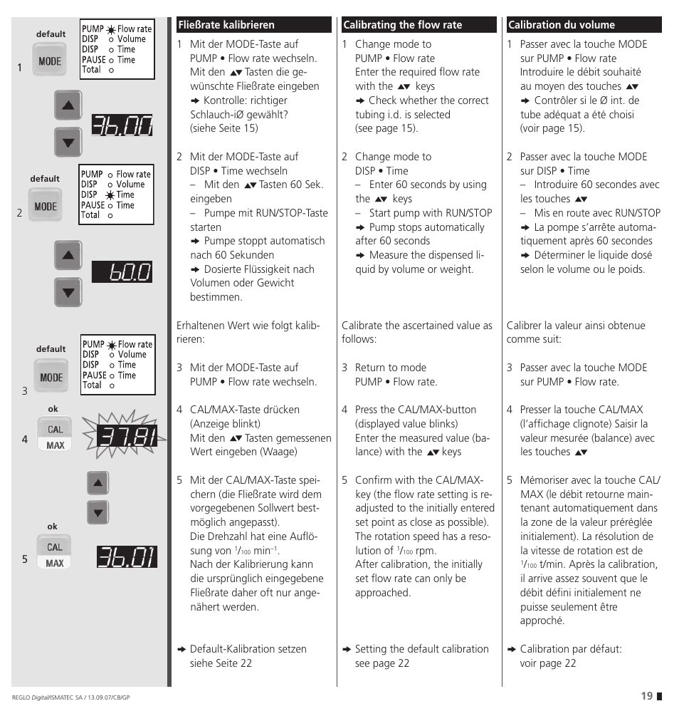 IDEX Health & Science REGLO Digital – version with Settings Menu User Manual | Page 19 / 48