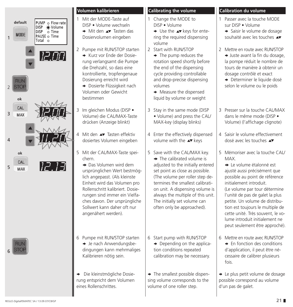 IDEX Health & Science REGLO Digital – version with Settings Menu User Manual | Page 21 / 48