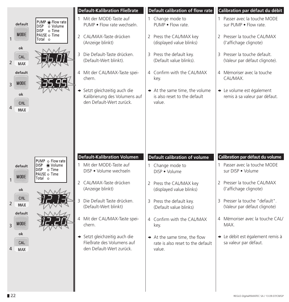 IDEX Health & Science REGLO Digital – version with Settings Menu User Manual | Page 22 / 48