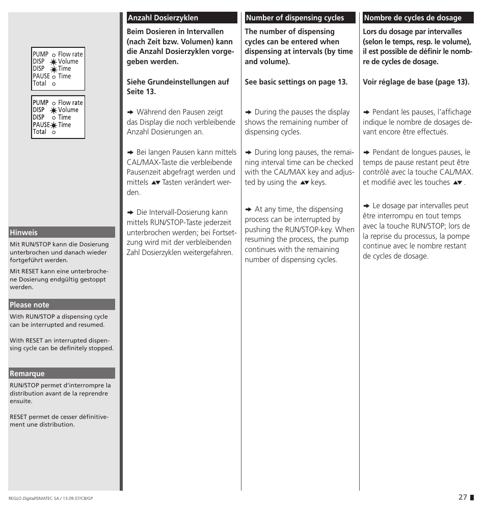 IDEX Health & Science REGLO Digital – version with Settings Menu User Manual | Page 27 / 48