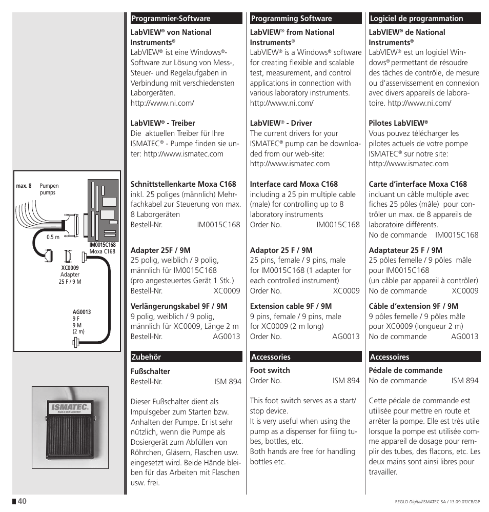 IDEX Health & Science REGLO Digital – version with Settings Menu User Manual | Page 40 / 48