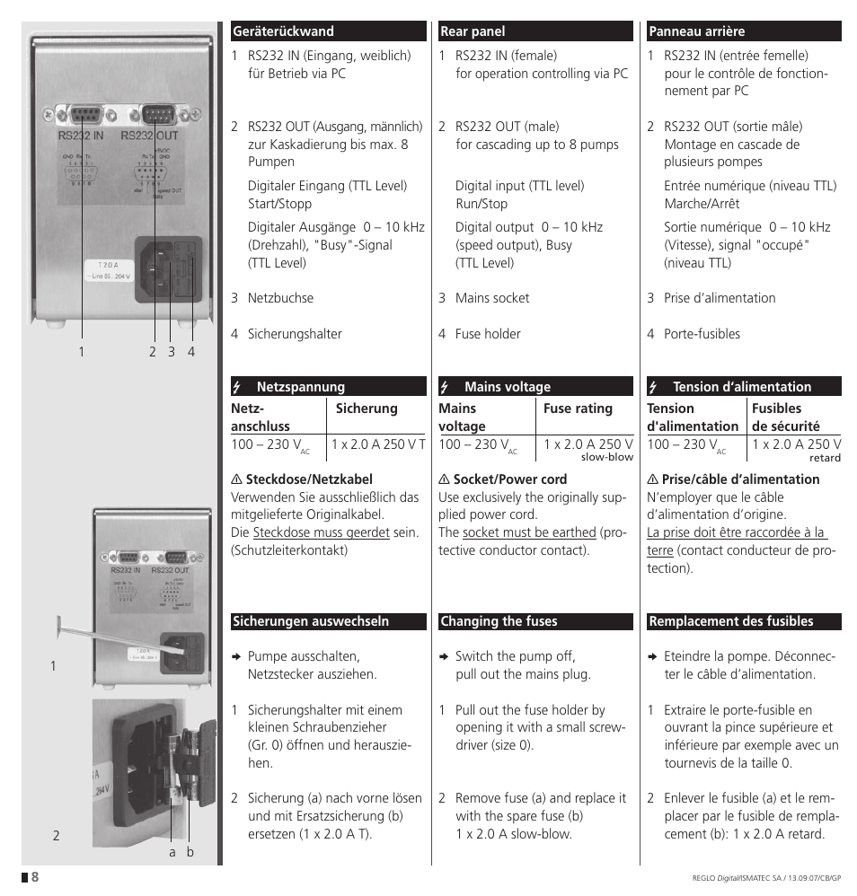 IDEX Health & Science REGLO Digital – version with Settings Menu User Manual | Page 8 / 48