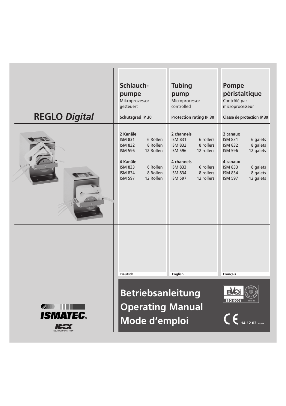 IDEX Health & Science REGLO Digital – version without Settings Menu User Manual | 40 pages