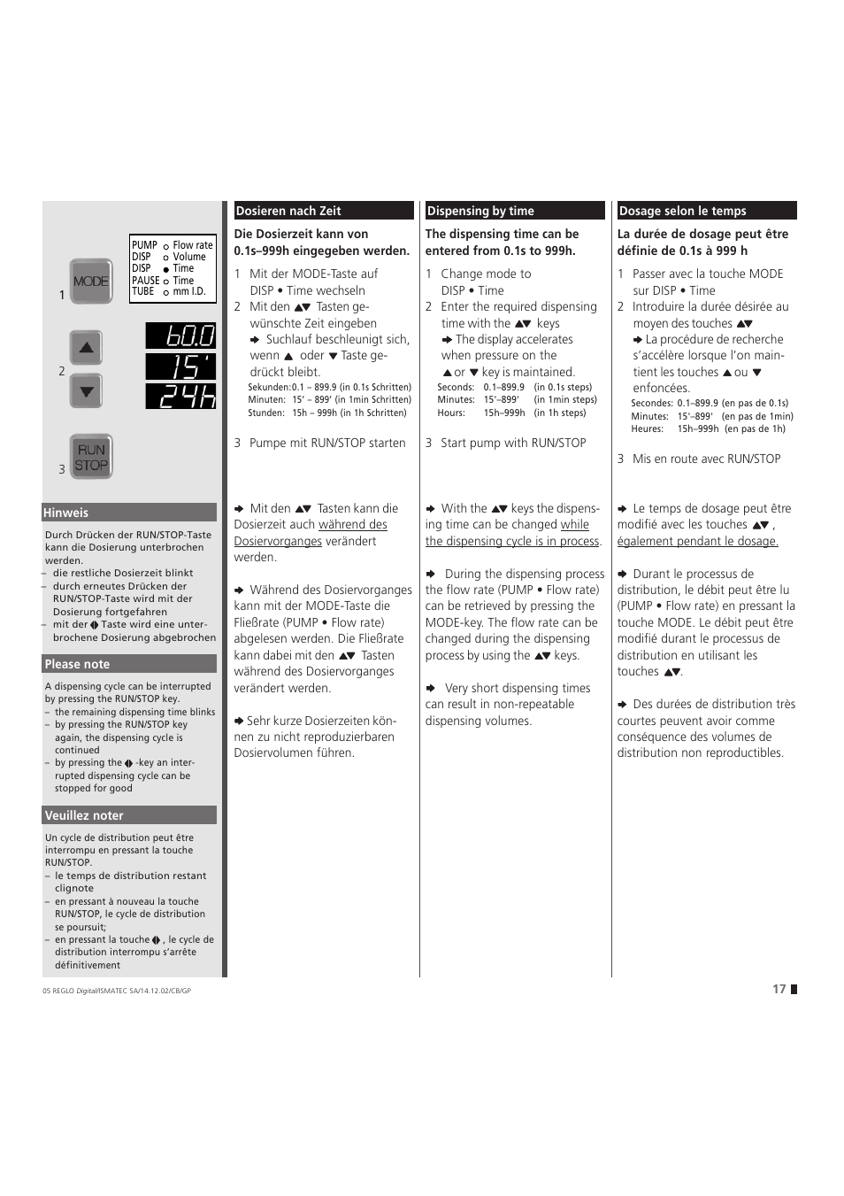 IDEX Health & Science REGLO Digital – version without Settings Menu User Manual | Page 17 / 40