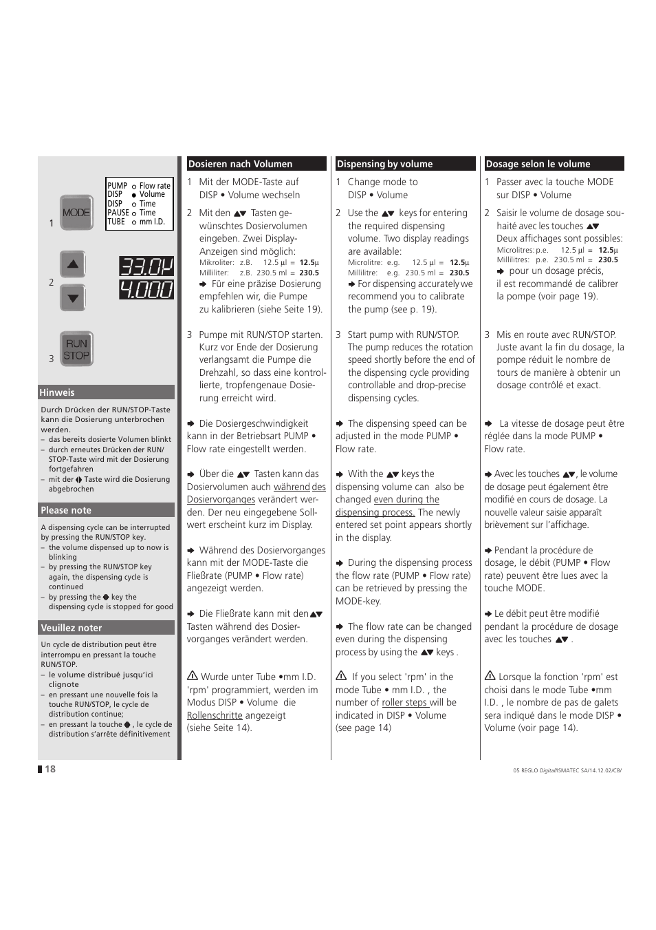 IDEX Health & Science REGLO Digital – version without Settings Menu User Manual | Page 18 / 40